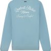 Heren Quotrell | Quotrell Atelier Milano Crewneck | Light Blue/White Blauw