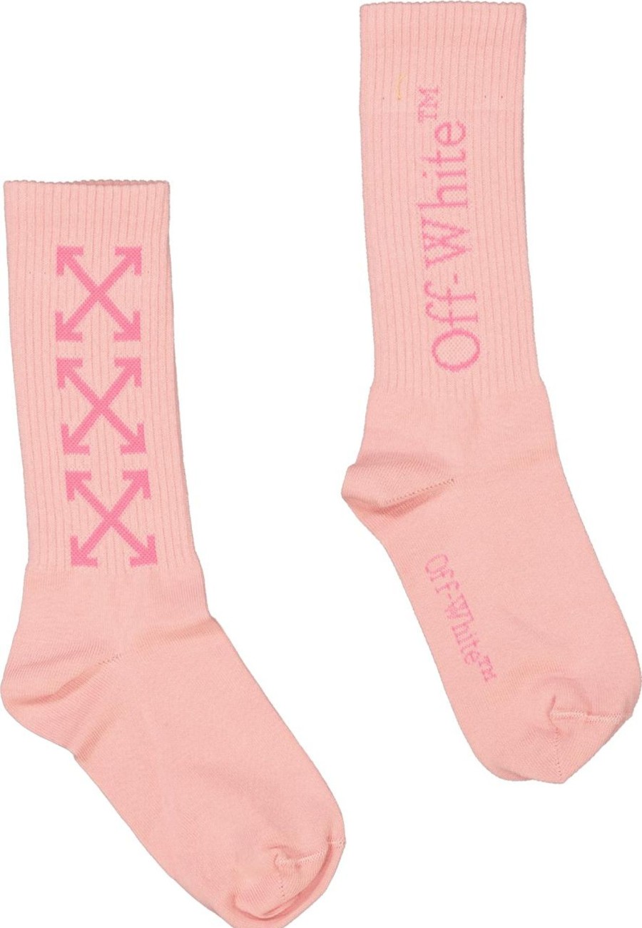 Kids OFF-WHITE Accessoires | Off-White Off-White Kinder Meisjes Sokken Licht Roze Roze