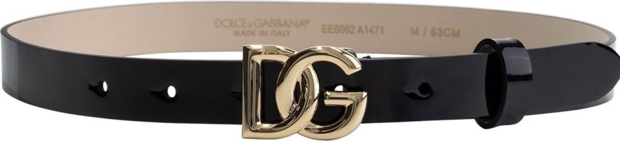 Kids Dolce & Gabbana Accessoires | Dolce & Gabbana Logo Belt Zwart