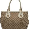 Dames Gucci | Gucci Gg Canvas Scarlett Tote Bag Bruin