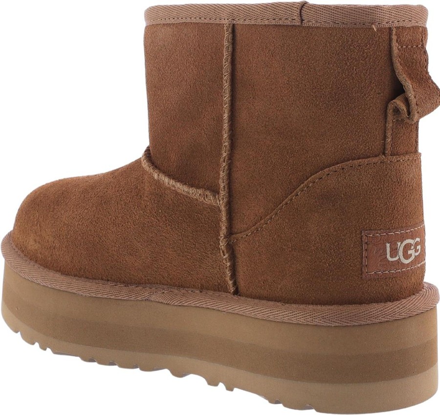 Kids UGG Laarzen | Ugg Kids' Classic Mini Platform Beige