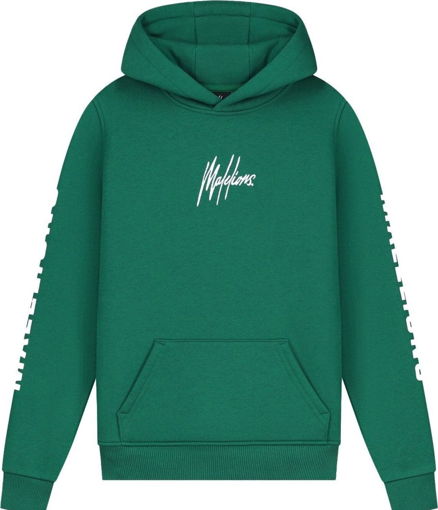 Kids Malelions Truien | Malelions Lective Hoodie - Dark Green Groen