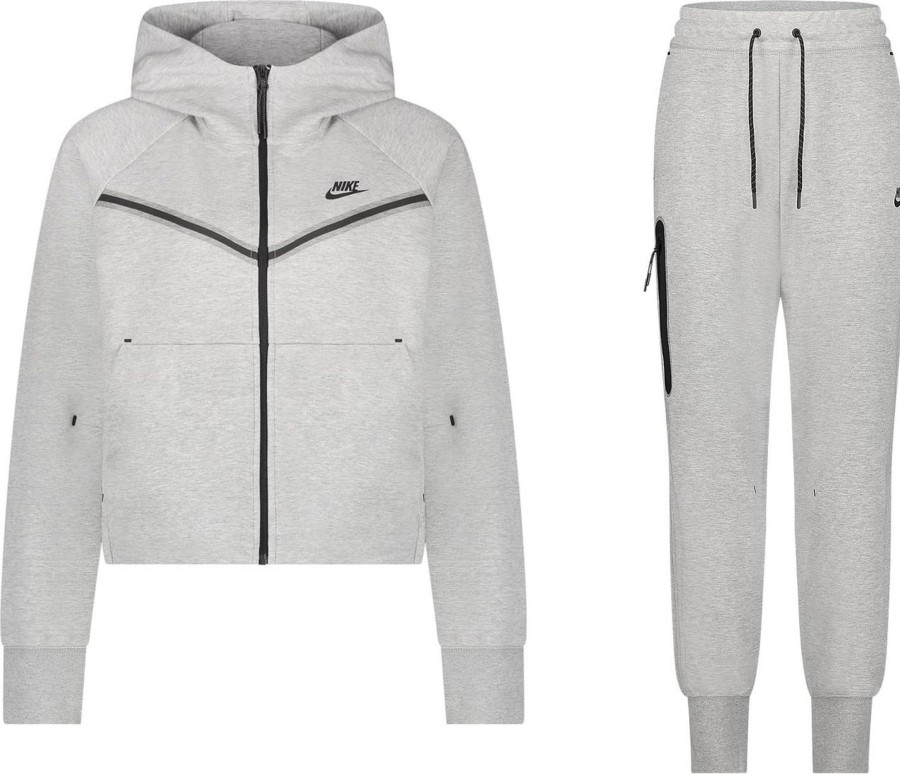 Dames Nike | Nike Tech Fleece Trainingspak Dames Grijs Grijs