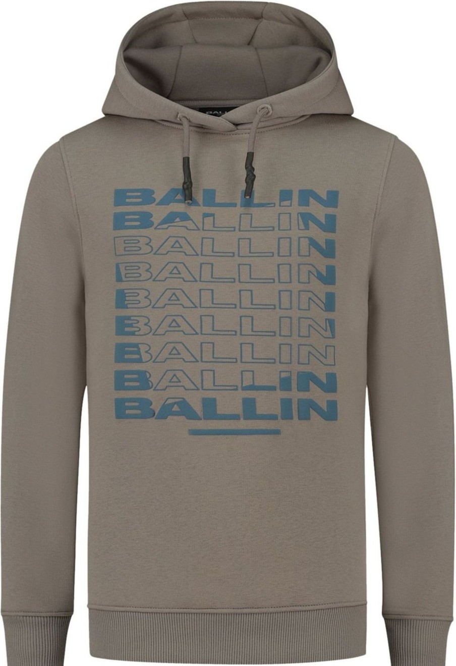 Kids Ballin Amsterdam Truien | Ballin Amsterdam Tekst Hoody Sweater Taupe Taupe