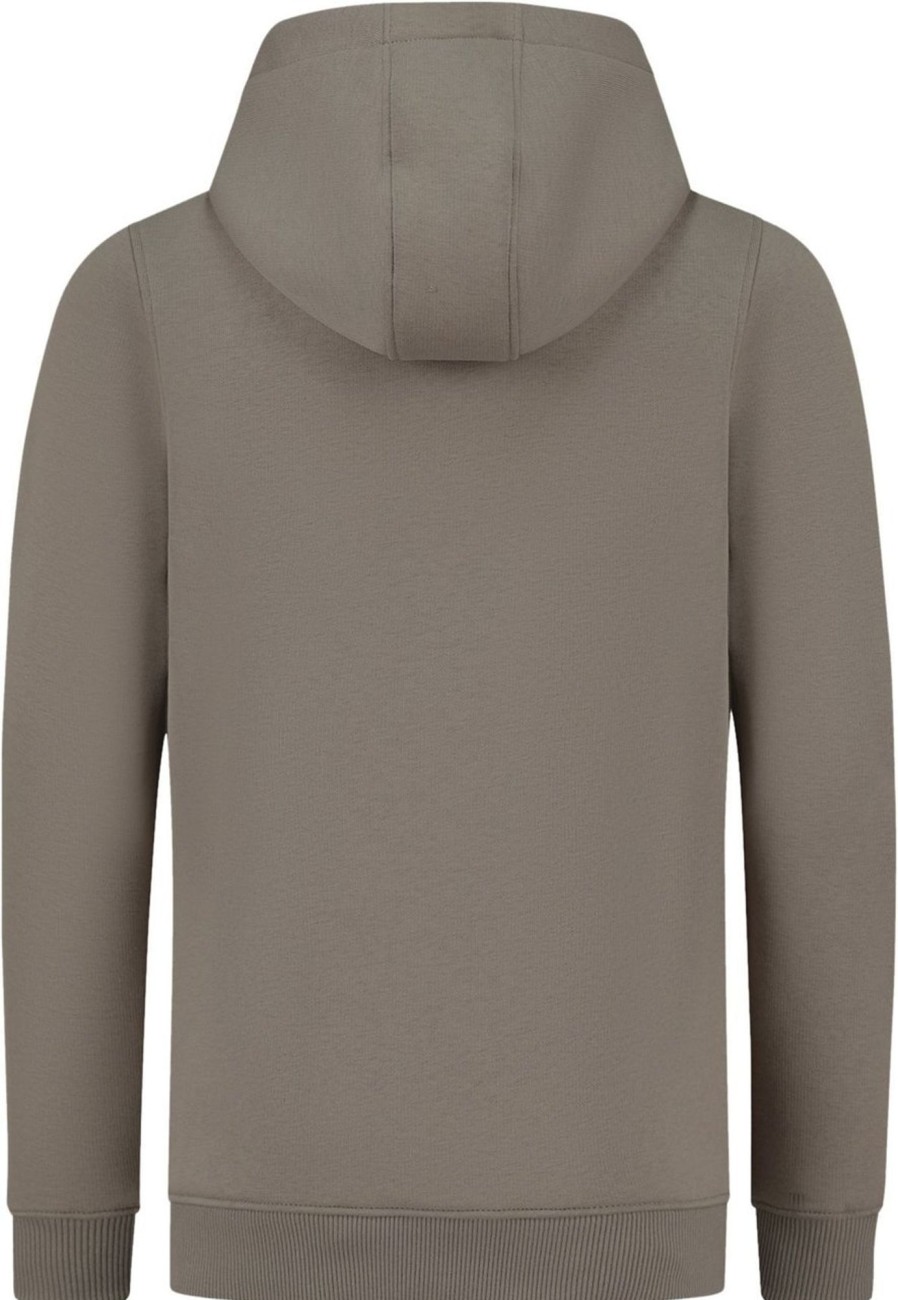 Kids Ballin Amsterdam Truien | Ballin Amsterdam Tekst Hoody Sweater Taupe Taupe