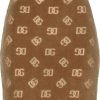 Dames Dolce & Gabbana | Dolce & Gabbana Dg Motif Mini Skirt Beige