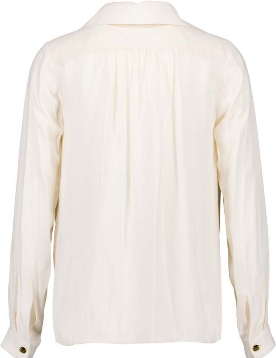 Dames Elisabetta Franchi | Elisabetta Franchi Elisabetta Franchi Blouse Ecru Viscose Maat 46 It Blouses Ecru Wit