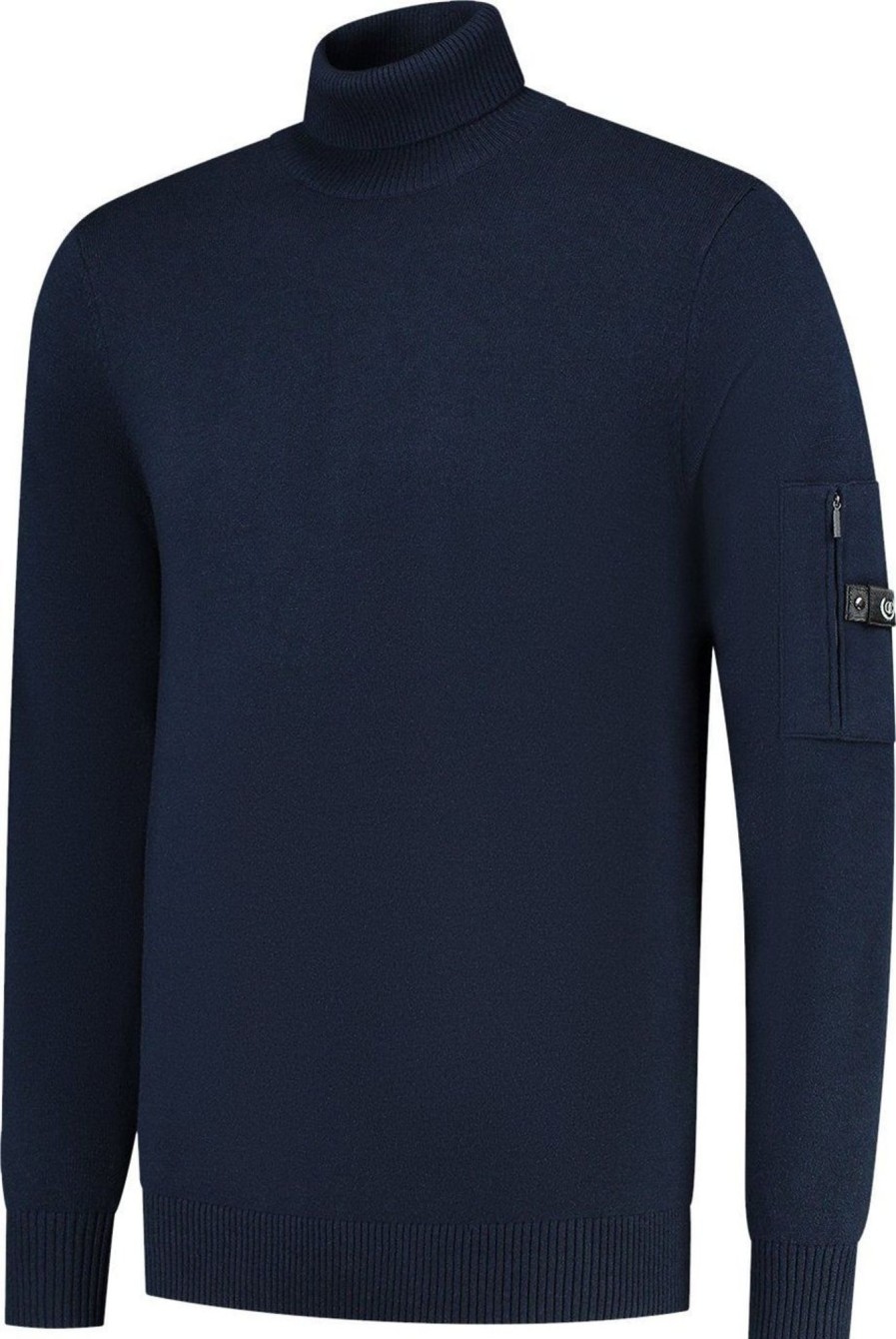 Heren Quotrell | Quotrell Quotrell Couture - Papillon Knitted Sweater | Navy Blauw