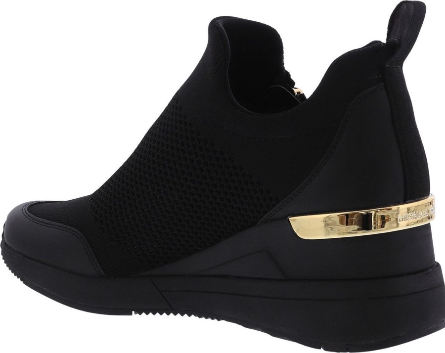 Dames Michael Kors | Michael Kors Willis Wedge Trainer Zwart