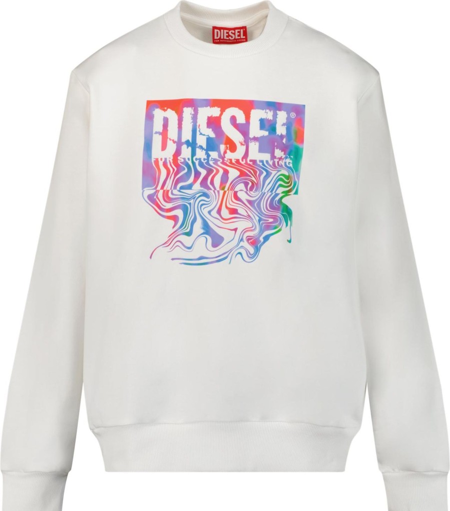 Kids Diesel Truien | Diesel Diesel Kinder Jongens Trui Wit Wit