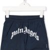 Kids Palm Angels Badkleding | Palm Angels Beacwear Pants Logo Darkblue (Navy) Blauw