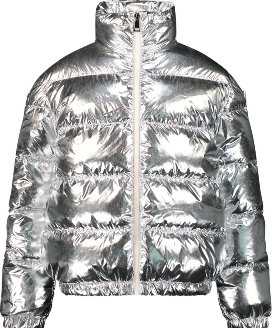 Kids Moncler Tassen | Moncler Moncler Kinder Meisjes Jas Zilver Metallic