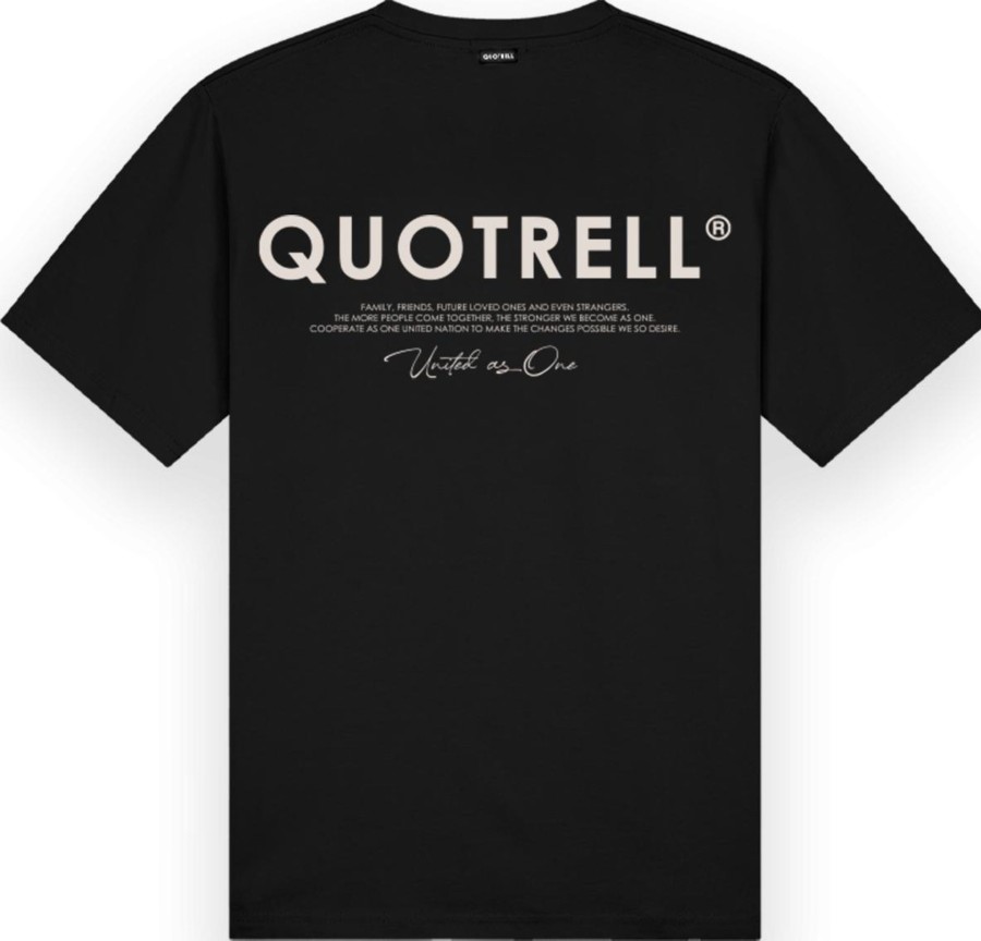 Heren Quotrell | Quotrell Jaipur T-Shirt | Black/Beige Zwart