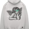 Heren JORCUSTOM | Jorcustom Angel Zipped Hoodie Lightgrey Grijs