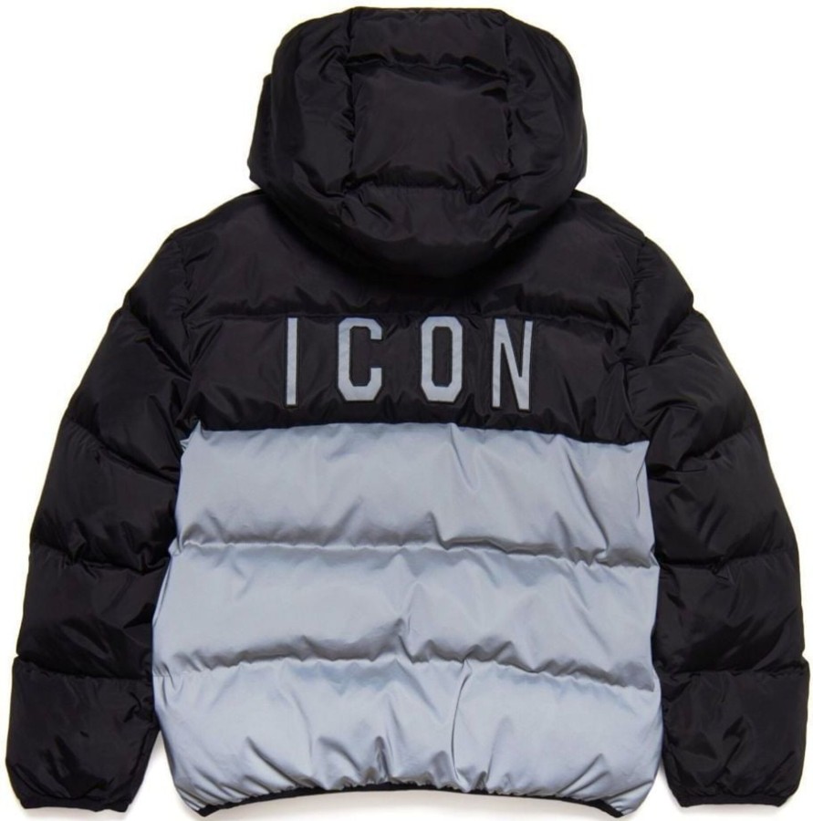 Kids Dsquared2 Jassen | Dsquared2 Icon Giacca Jas Zwart