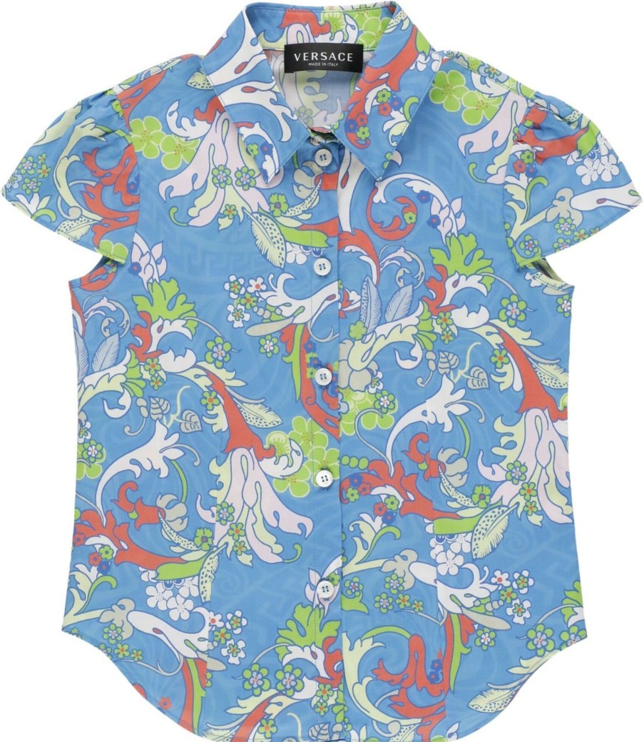 Kids Versace Blouses | Versace Shirts Multicolour Multicolour Blauw