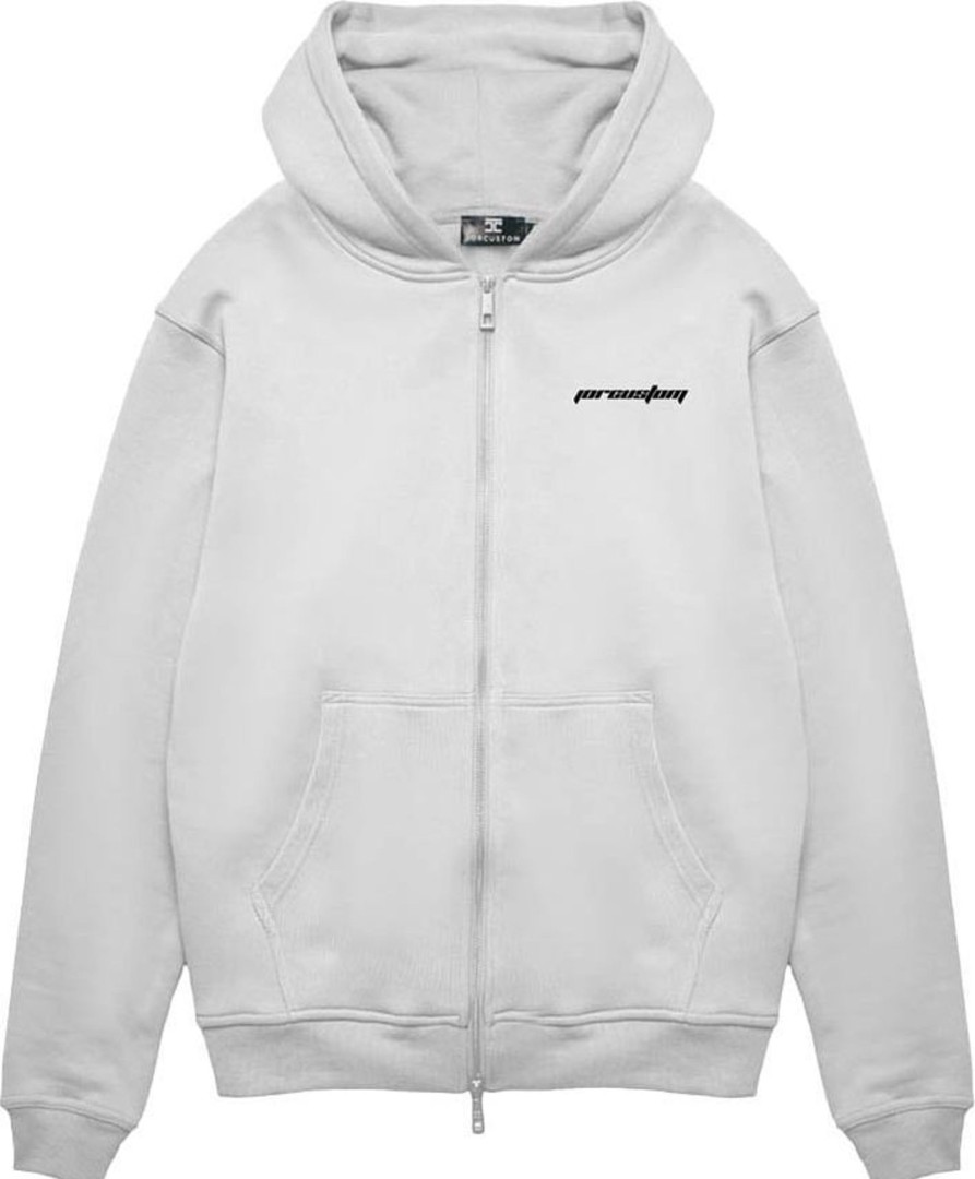 Heren JORCUSTOM | Jorcustom Artificial Zipped Hoodie Lightgrey Grijs