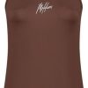 Dames Malelions | Malelions Women Sport Tanktop - Mocha Bruin