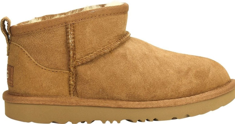 Kids UGG Laarzen | Ugg Classic Ultra Mini Chestnut Jr Beige