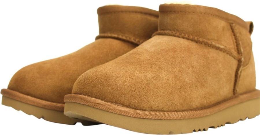 Kids UGG Laarzen | Ugg Classic Ultra Mini Chestnut Jr Beige