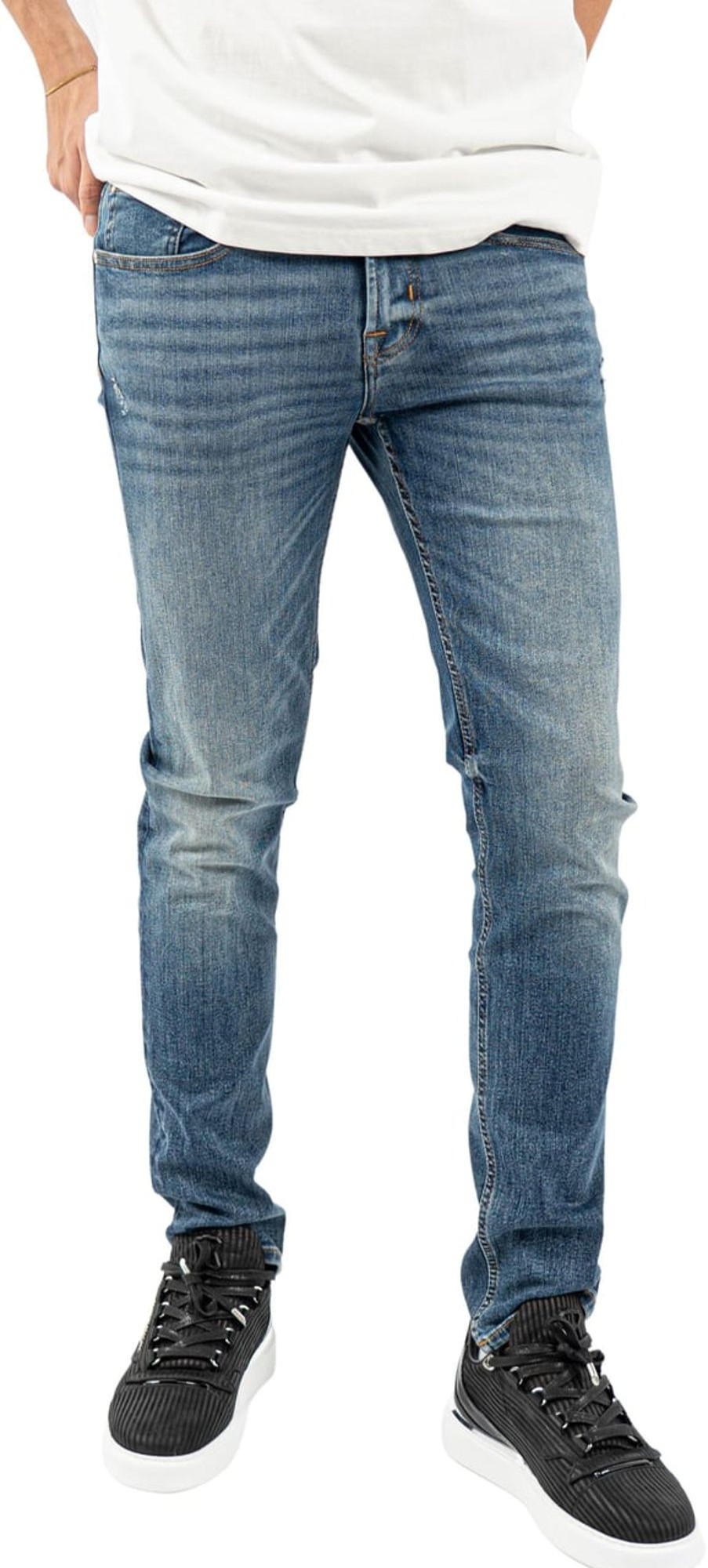 Heren 7 For All Mankind | 7 For All Mankind Slimmy Tapered Stretch Tek Jeans Blauw