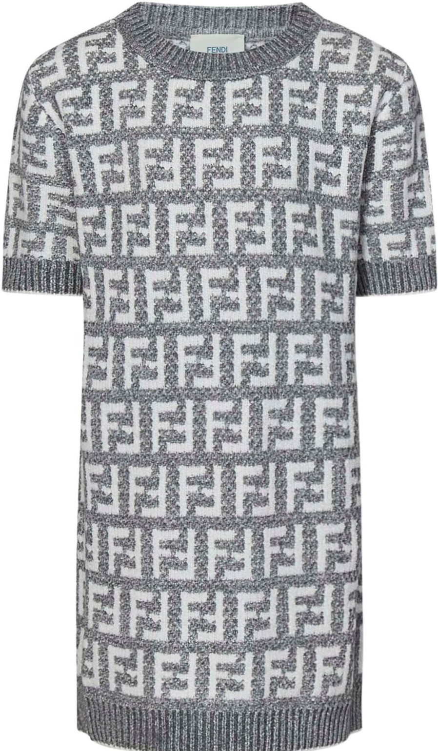 Kids Fendi Jurken | Fendi Fendi Kids Dresses Grey Grijs