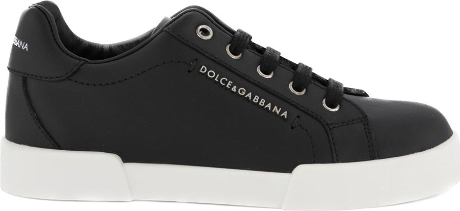 Kids Dolce & Gabbana Sneakers | Dolce & Gabbana Dolce & Gabbana Kinder Unisex Sneakers Zwart Zwart