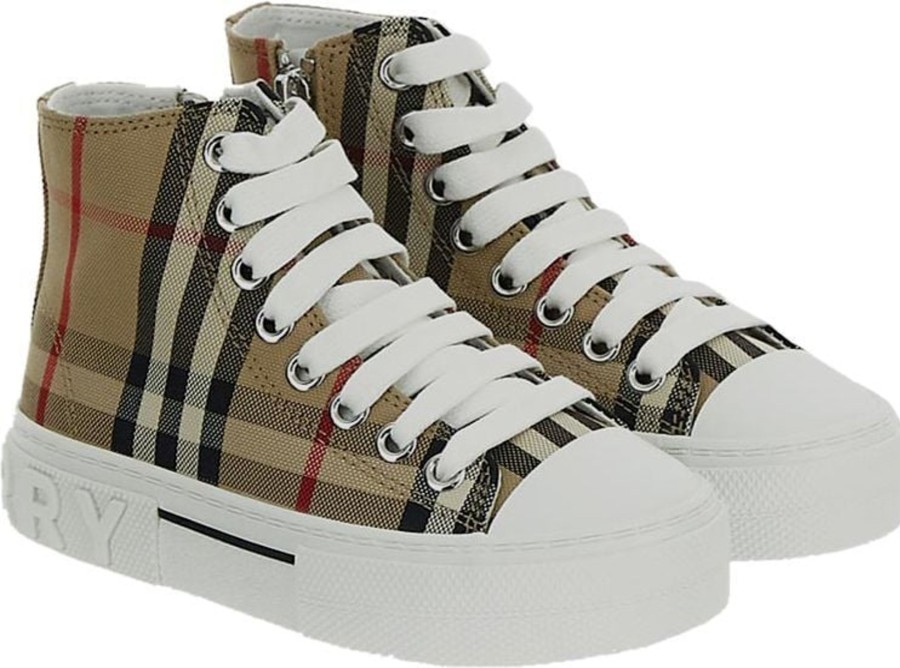 Kids Burberry Schoenen | Burberry High-Top Sneakers Beige