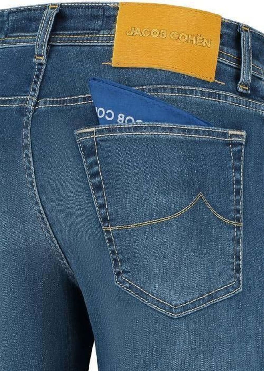 Heren Jacob Cohen | Jacob Cohen Trousers Denim Bard (Nos) Blauw