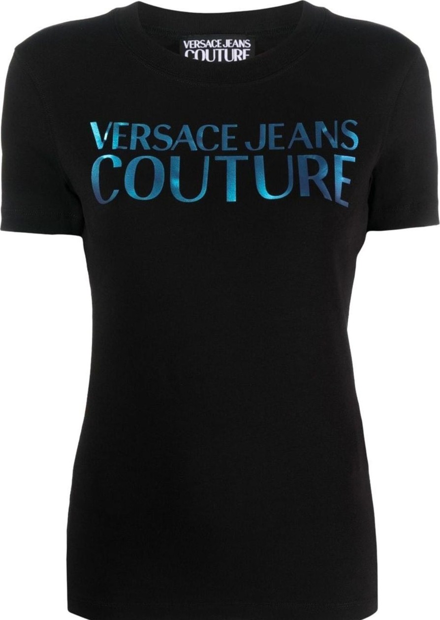 Dames Versace Jeans Couture | Versace Jeans Couture Versace Jeans Couture T-Shirts And Polos Black Zwart