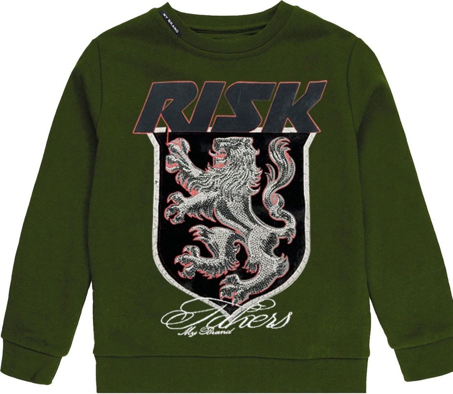 Kids My Brand Truien | My Brand Risk Lion Sweater Groen