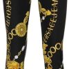 Dames Versace Jeans Couture | Versace Jeans Couture Chain Print Leggings Zwart