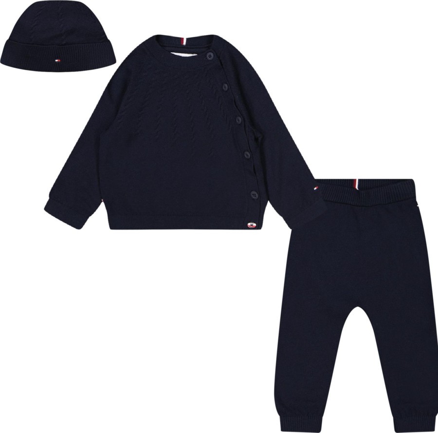 Kids Tommy Hilfiger Babypakjes | Tommy Hilfiger Tommy Hilfiger Baby Unisex Joggingpak Wit Wit