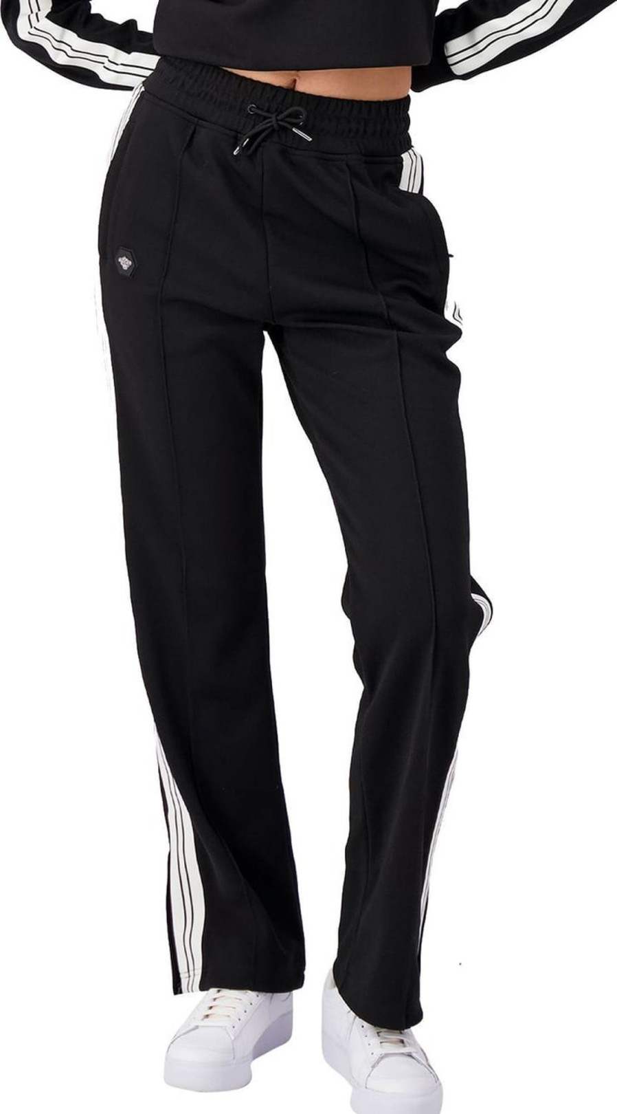 Dames Black Bananas | Black Bananas Classic Stripe Trackpants Zwart