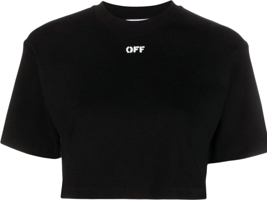 Dames OFF-WHITE | Off-White Off White T-Shirts And Polos Black Zwart