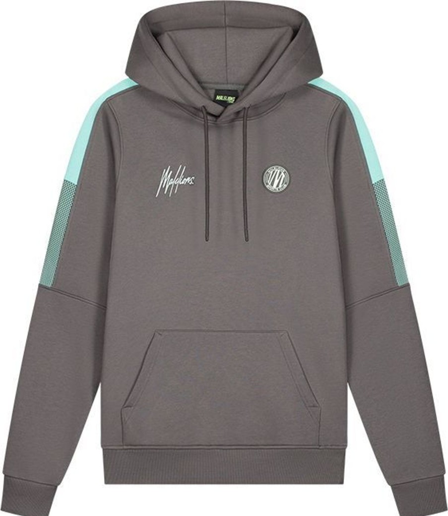 Heren Malelions | Malelions Sport Transfer Hoodie - Antra/Mint Grijs