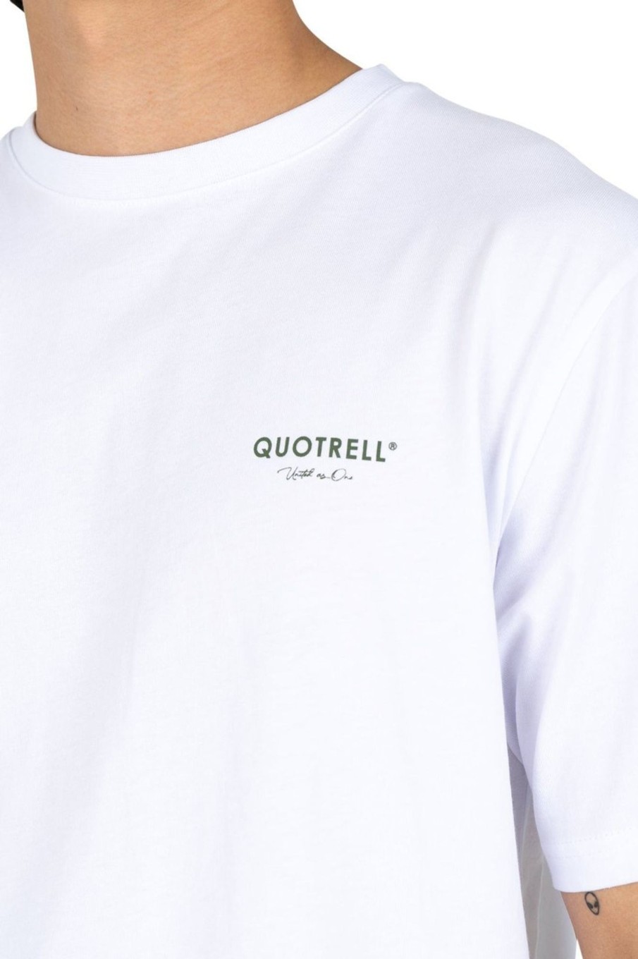 Heren Quotrell | Quotrell Jaipur T-Shirt | White/Army Wit