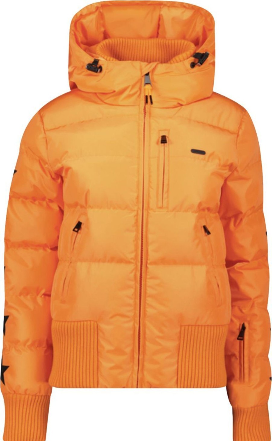 Dames Airforce Sport | Airforce Sport Taos Ski Jacket Star Vibrant Orange Oranje