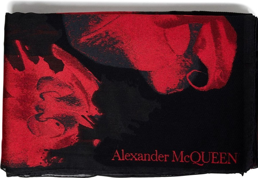 Dames Alexander McQueen | Alexander Mcqueen Alexander Mcqueen Scarfs Black Zwart