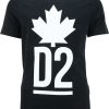 Kids Dsquared2 T-Shirts | Dsquared2 Shirt Zwart Maple Leaf Zwart