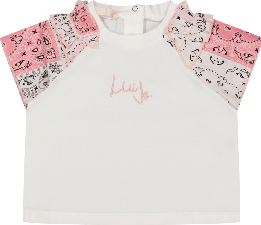 Kids Liu Jo Shirts | Liu Jo Liu Jo Baby Meisjes T-Shirt Wit Wit