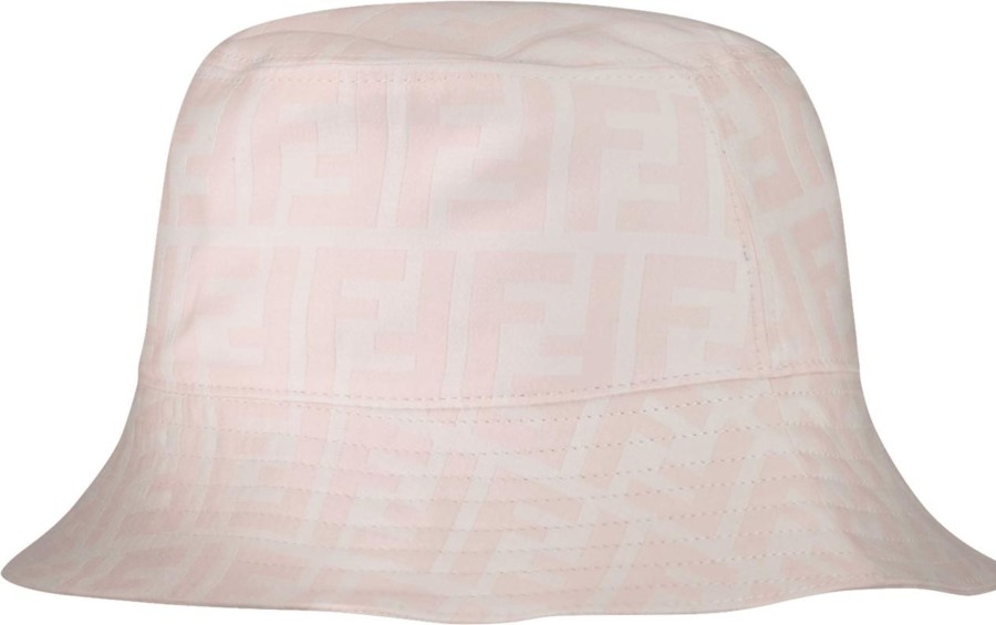 Kids Fendi Mutsen & Petten | Fendi Fendi Baby Meisjes Hoed Licht Roze Roze