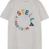 Kids Stella McCartney Tops | Stella Mccartney Cotton T-Shirt Wit