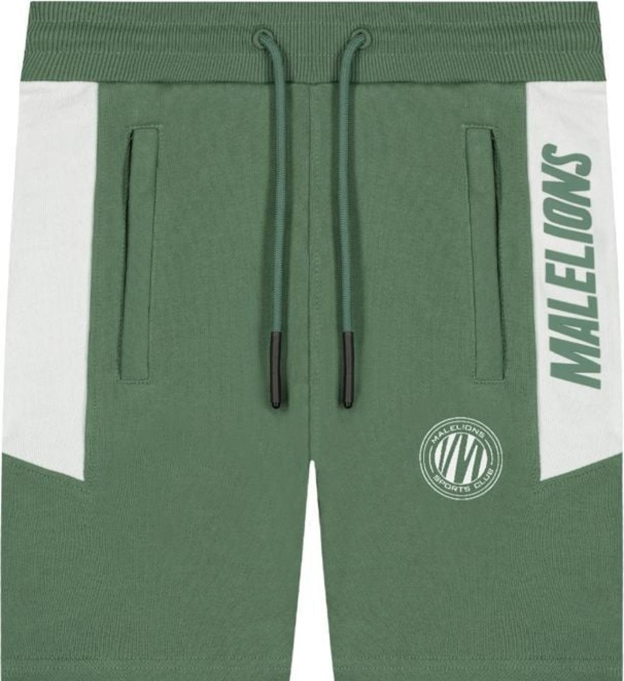 Kids Malelions Shorts | Malelions Junior Sport Coach Short - Army Groen