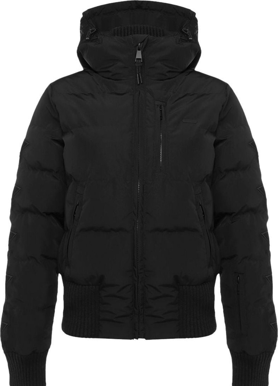 Dames Airforce Sport | Airforce Sport Taos Ski Jacket Star Black/Black Zwart