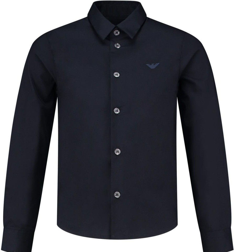 Kids Emporio Armani Overhemden | Emporio Armani Shirt Blauw