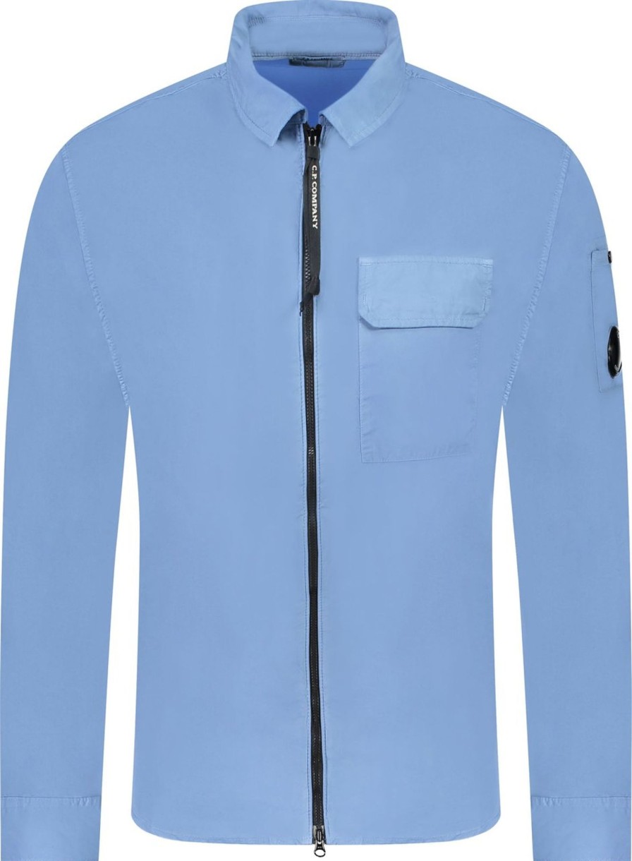 Heren CP Company | Cp Company C.P. Company Overhemd Blauw Blauw