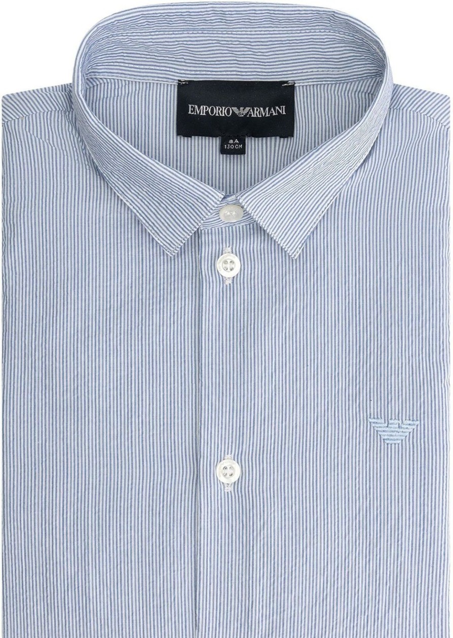 Kids Emporio Armani Overhemden | Emporio Armani Shirt Blauw