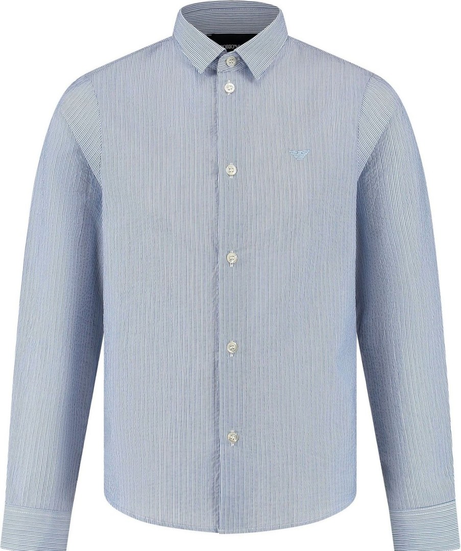 Kids Emporio Armani Overhemden | Emporio Armani Shirt Blauw