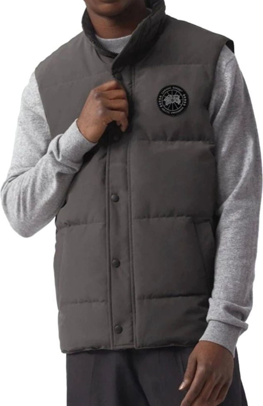 Heren Canada Goose | Canada Goose Gilet Uomo Garson Con Bottoni Grijs